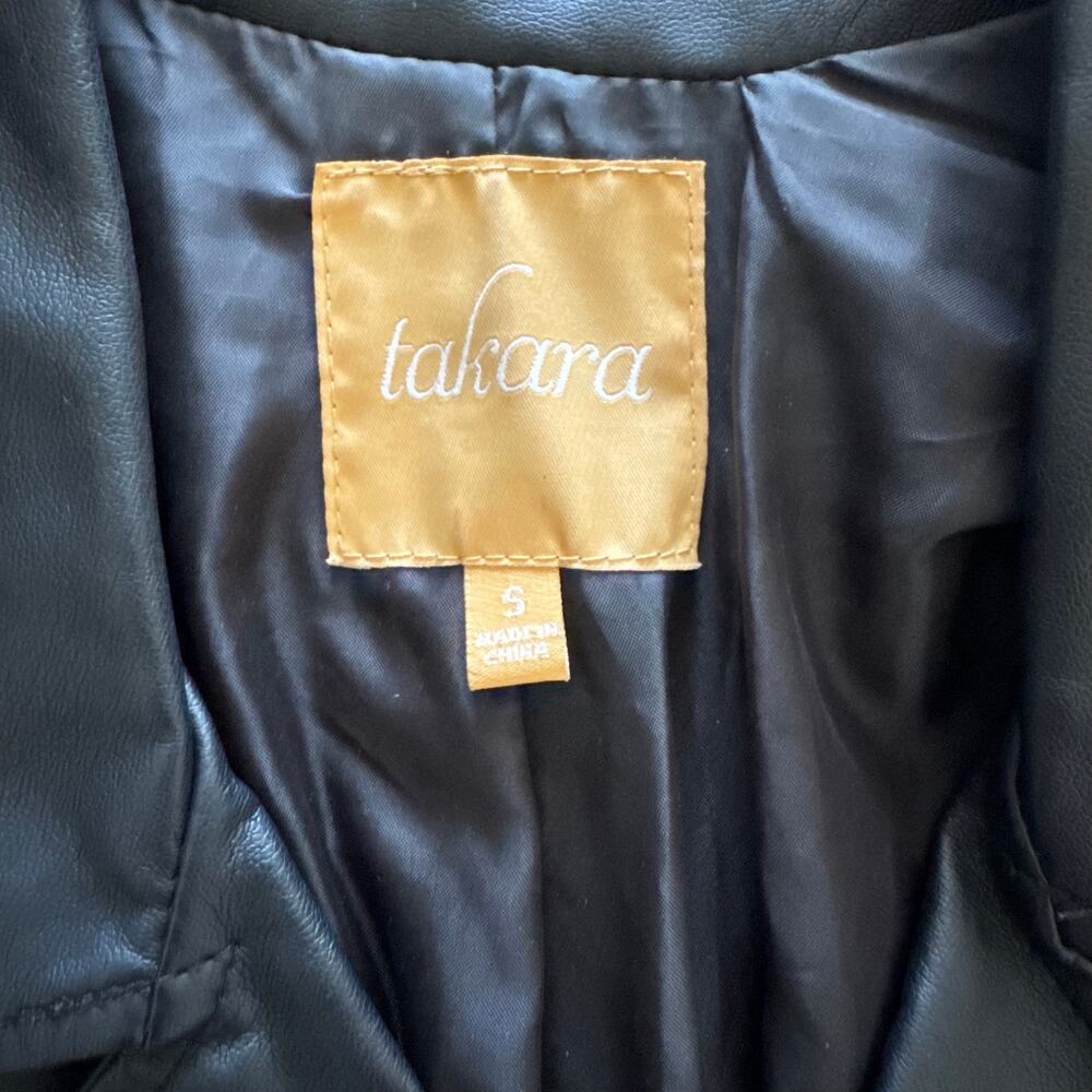 Takara | P.U. Biker Style Jacket size S - Picture 8 of 9